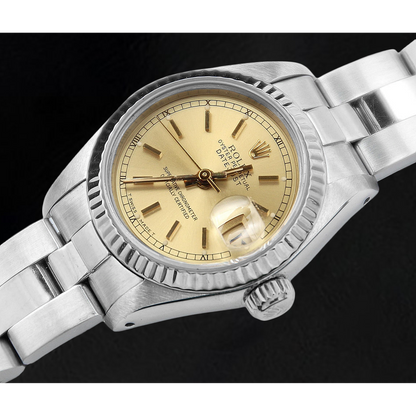 Rolex Lady-Datejust Champagne Dial Oyster bracelet SS Watch