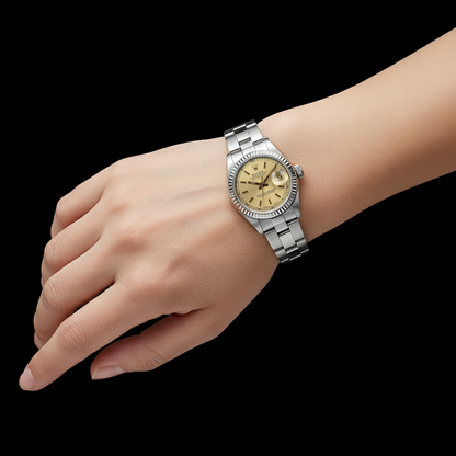 Rolex Lady-Datejust Champagne Dial Oyster bracelet SS Watch P2