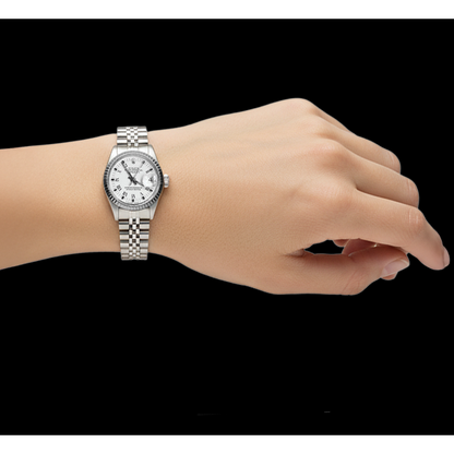Rolex Lady-Datejust White Roman Dial 26 mm Stainless Steel Watch P5