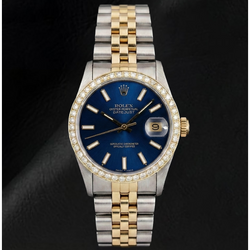 Rolex Lady 31mm Datejust Blue Luminous Dial Watch