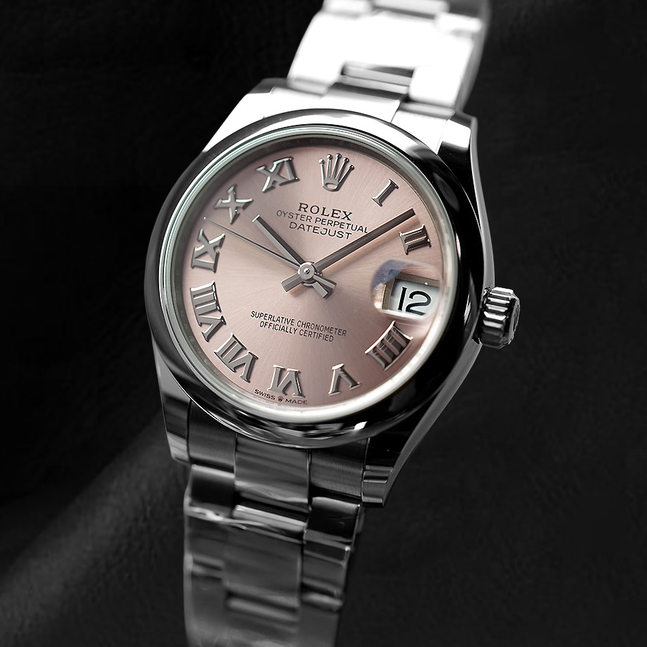 Rolex Lady Date-just Salmon Roman Dial Steel Watch