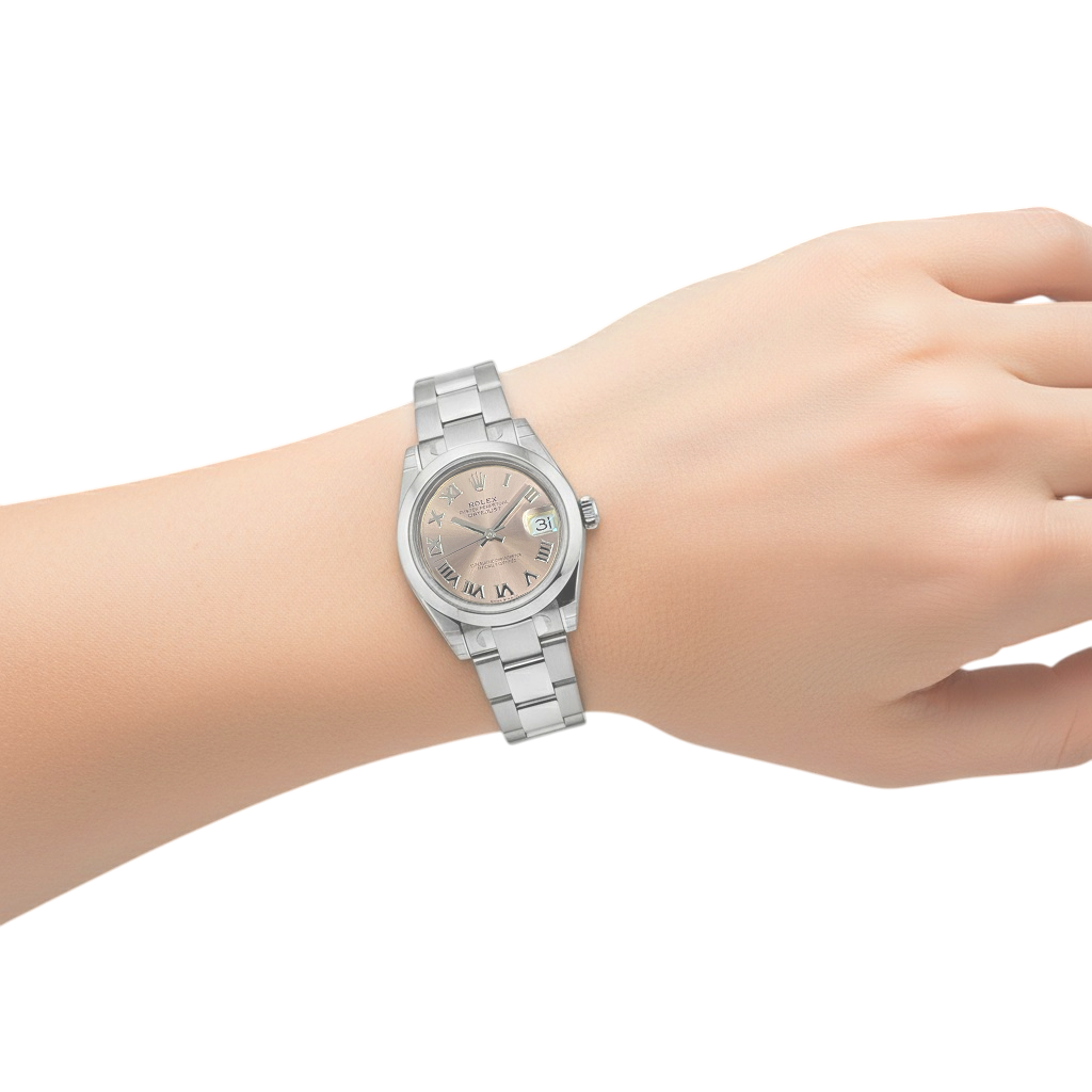Rolex Lady Date-just Salmon Roman Dial Steel Watch