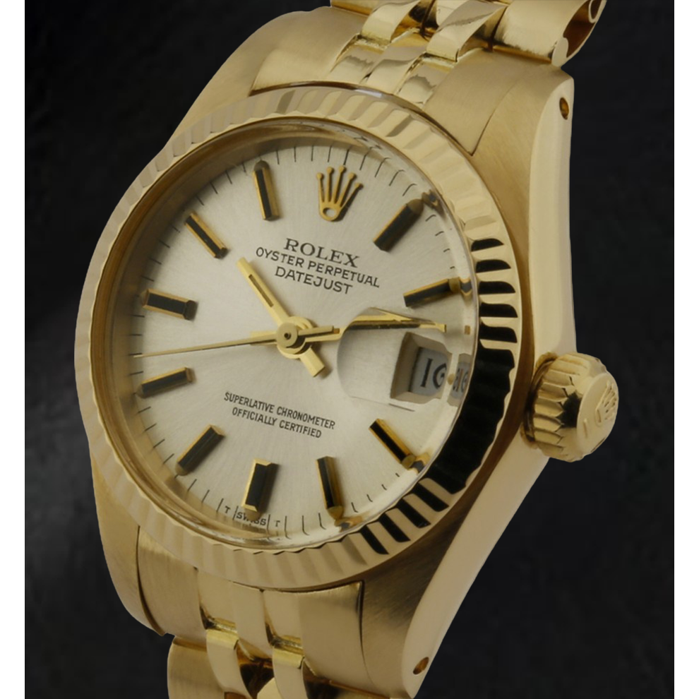 Rolex Lady Datejust 26 mm Yellow Gold President Style Watch