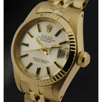 Rolex Lady Datejust 26 mm Yellow Gold President Style Watch