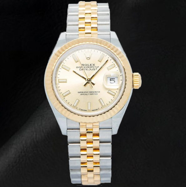 Rolex Lady Datejust 28mm 279173 Champagne Luminous Index Dial Two Tone Watch