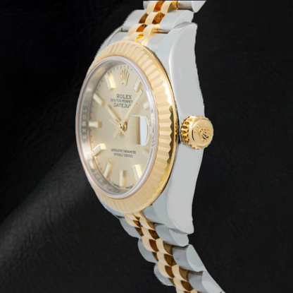 Rolex Lady Datejust 28mm 279173 Champagne Luminous Index Dial Two Tone Watch