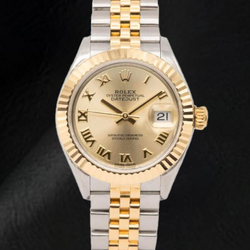 Rolex Lady Datejust 28mm 279173 Champagne Roman Dial Two Tone Watch