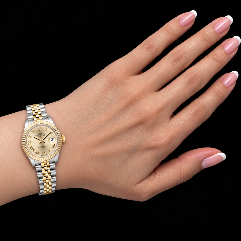 Rolex Lady Datejust 28mm 279173 Champagne Roman Dial Two Tone Watch
