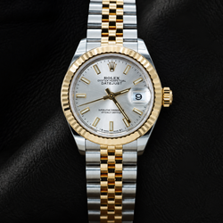 Rolex Lady Datejust 28mm 279173 Silver Luminous Index Dial Two Tone Watch