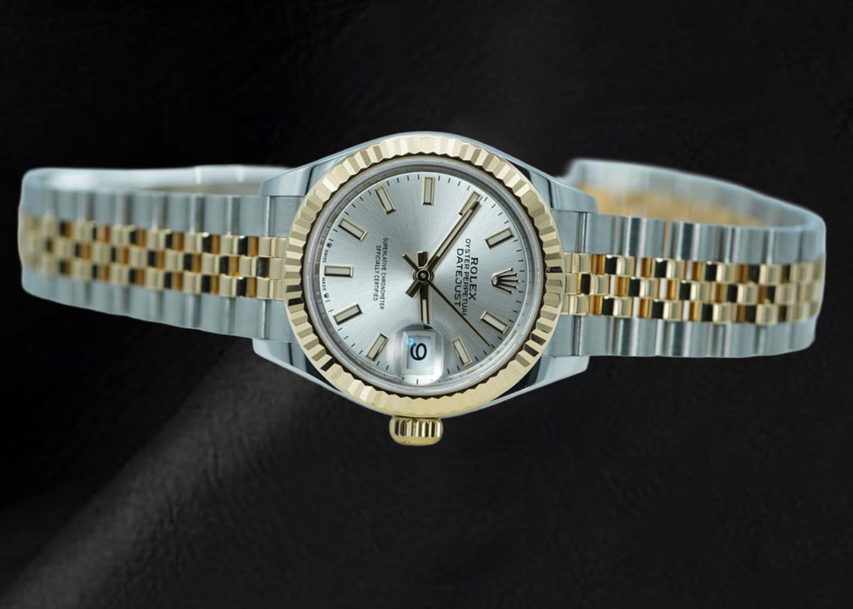 Rolex Lady Datejust 28mm 279173 Silver Luminous Index Dial Two Tone Watch