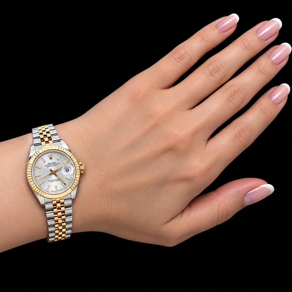 Rolex Lady Datejust 28mm 279173 Silver Luminous Index Dial Two Tone Watch