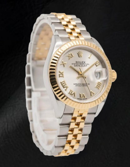 Rolex Lady Datejust 28mm 279173 Silver Roman Dial Two Tone Watch
