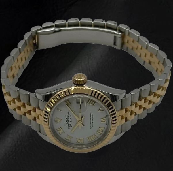 Rolex Lady Datejust 28mm 279173 White Roman Dial Two Tone Watch