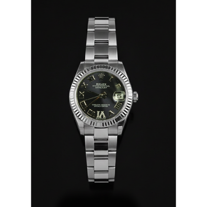 Rolex Lady Datejust 31mm Purple Diamond Dial Stainless Steel Watch