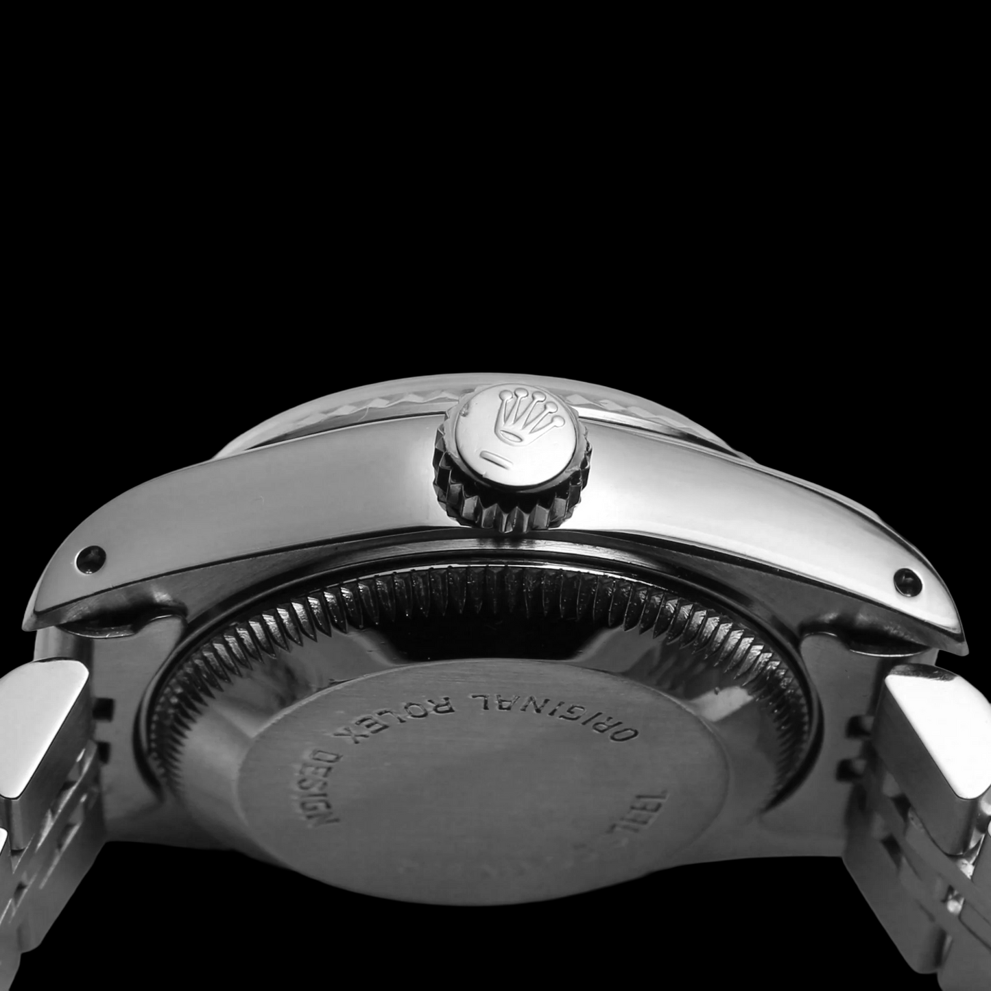 Rolex Lady Datejust Silver Watch Ss Jubilee Bracelet Fluted Bezel