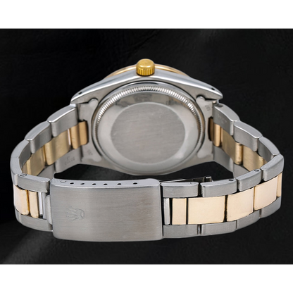 Rolex Lady Datejust White Mother of Pearl Diamond Dial 31 mm Two Tone Oyster Bracelet Watch