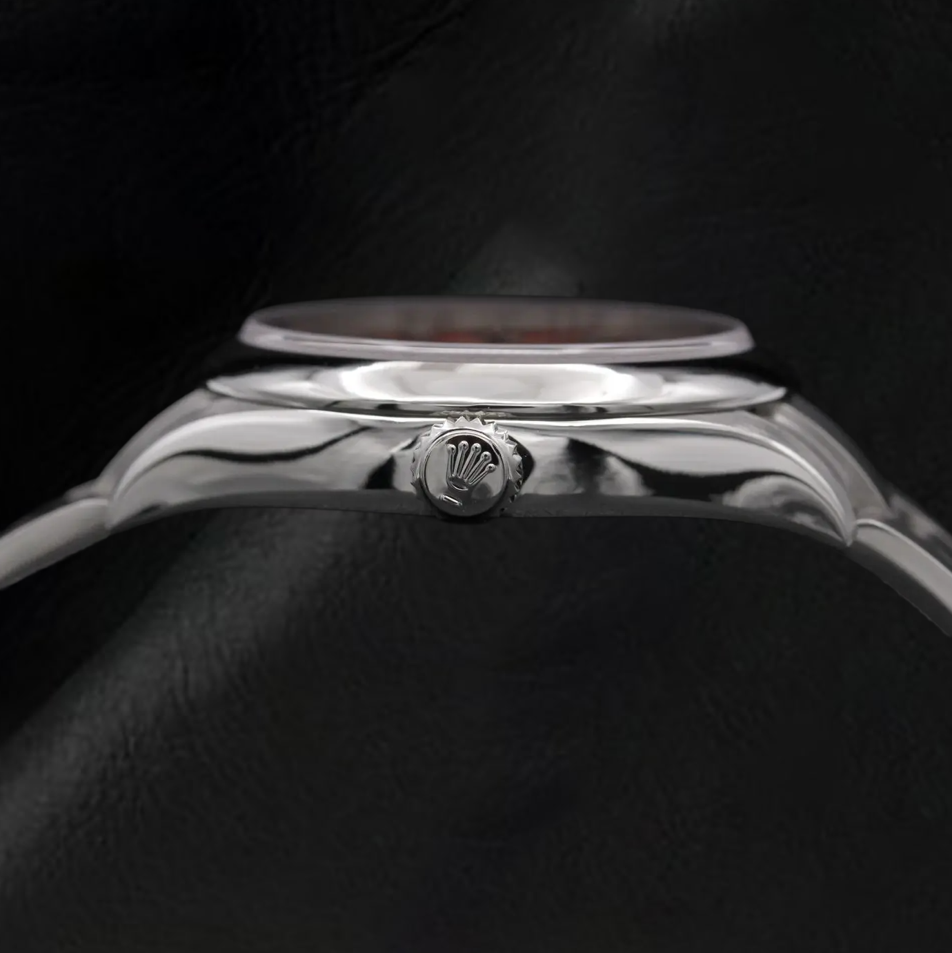 Rolex Lady Oyster Perpetual 31mm Red Luminous Dial Stainless Steel Watch