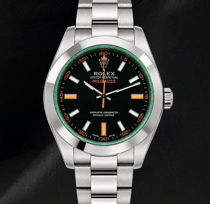 Rolex Milgauss 40mm 116400V Black Dial  Stainless Steel Watch