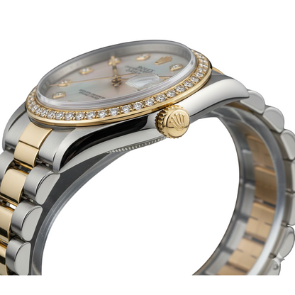 natural pearl watch profile view