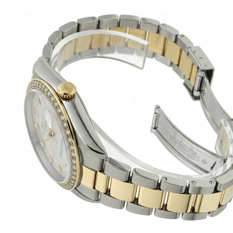 natural pearl watch top view