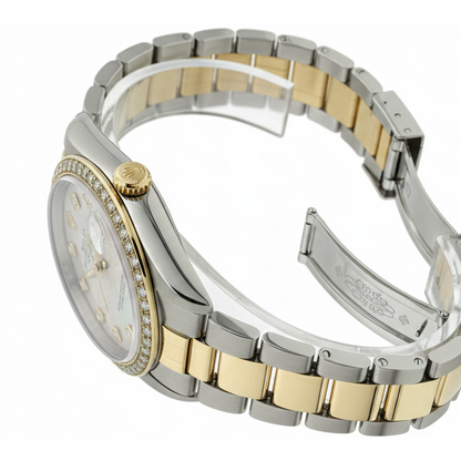 natural pearl watch top view