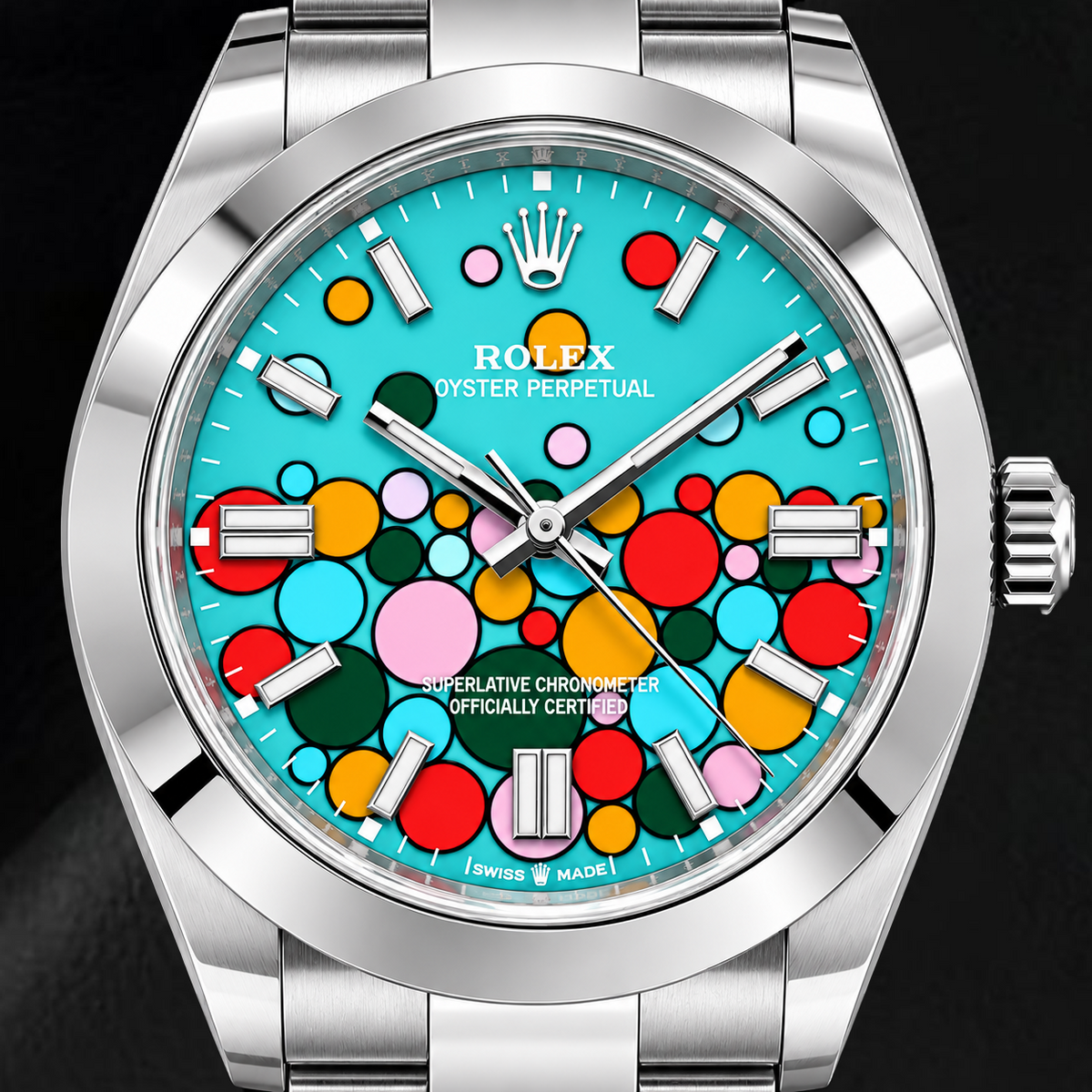 Rolex Oyster Perpetual 126000 36mm Turquoise Celebration Dial Stainless Steel Watch