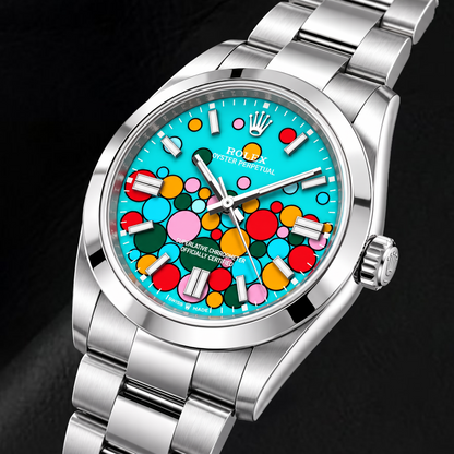 Rolex Oyster Perpetual 126000 36mm Turquoise Celebration Dial Stainless Steel Watch
