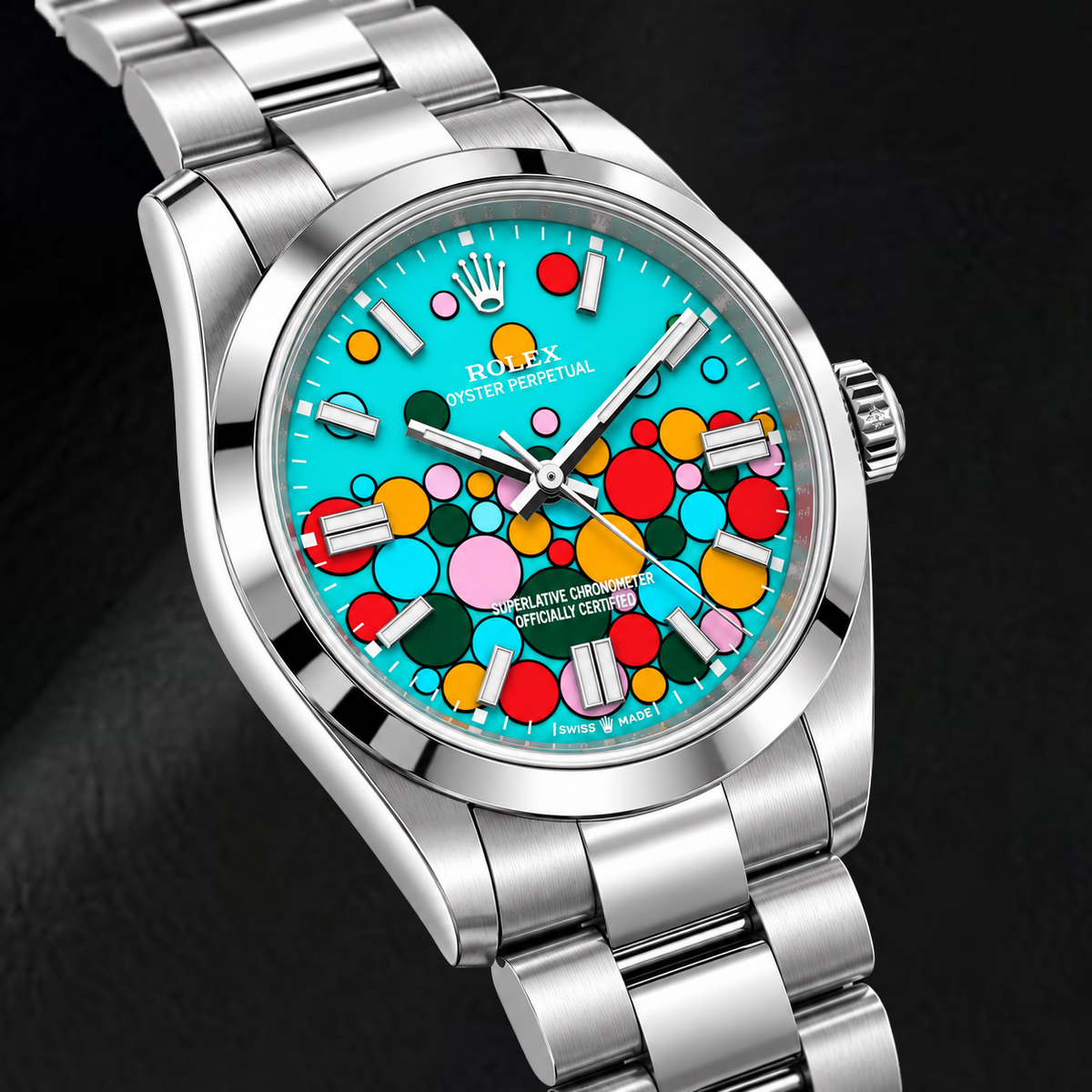 Rolex Oyster Perpetual 126000 36mm Turquoise Celebration Dial Stainless Steel Watch