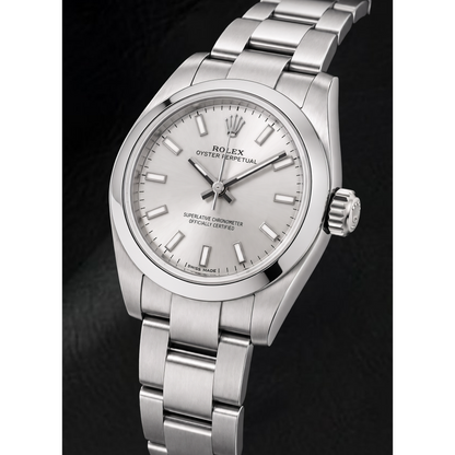 Rolex Oyster Perpetual 176200 26mm Silver Luminous Dial Stainless Steel Watch