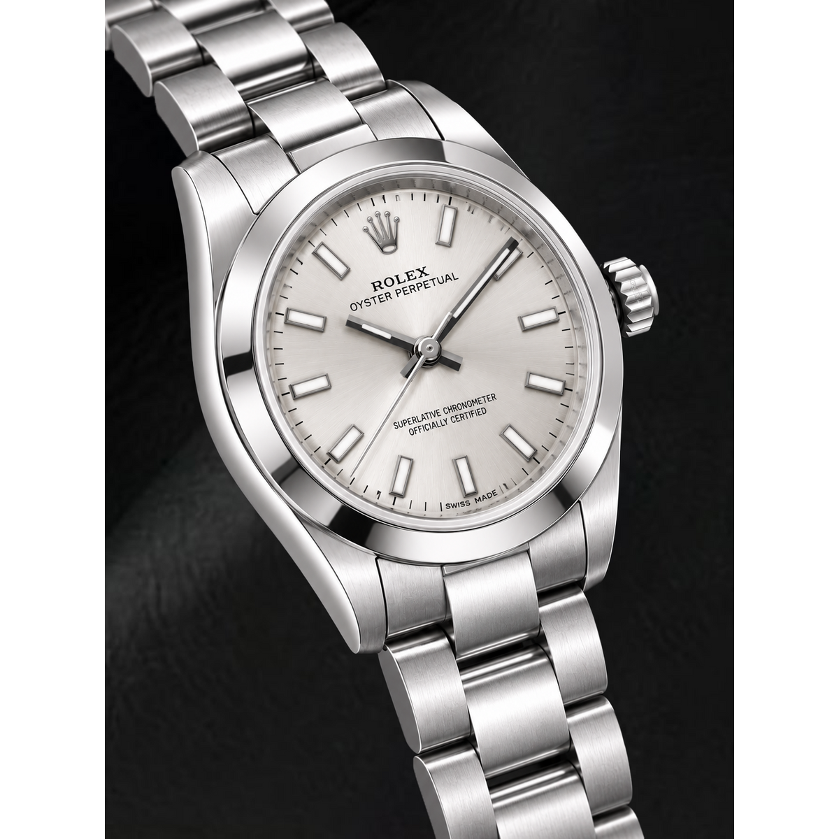 Rolex Oyster Perpetual 176200 26mm Silver Luminous Dial Stainless Steel Watch