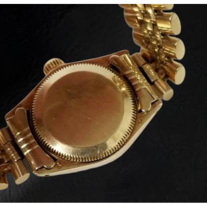 Rolex Oyster Prepetual 24 mm Champagne Stick Dial Yellow Gold Watch