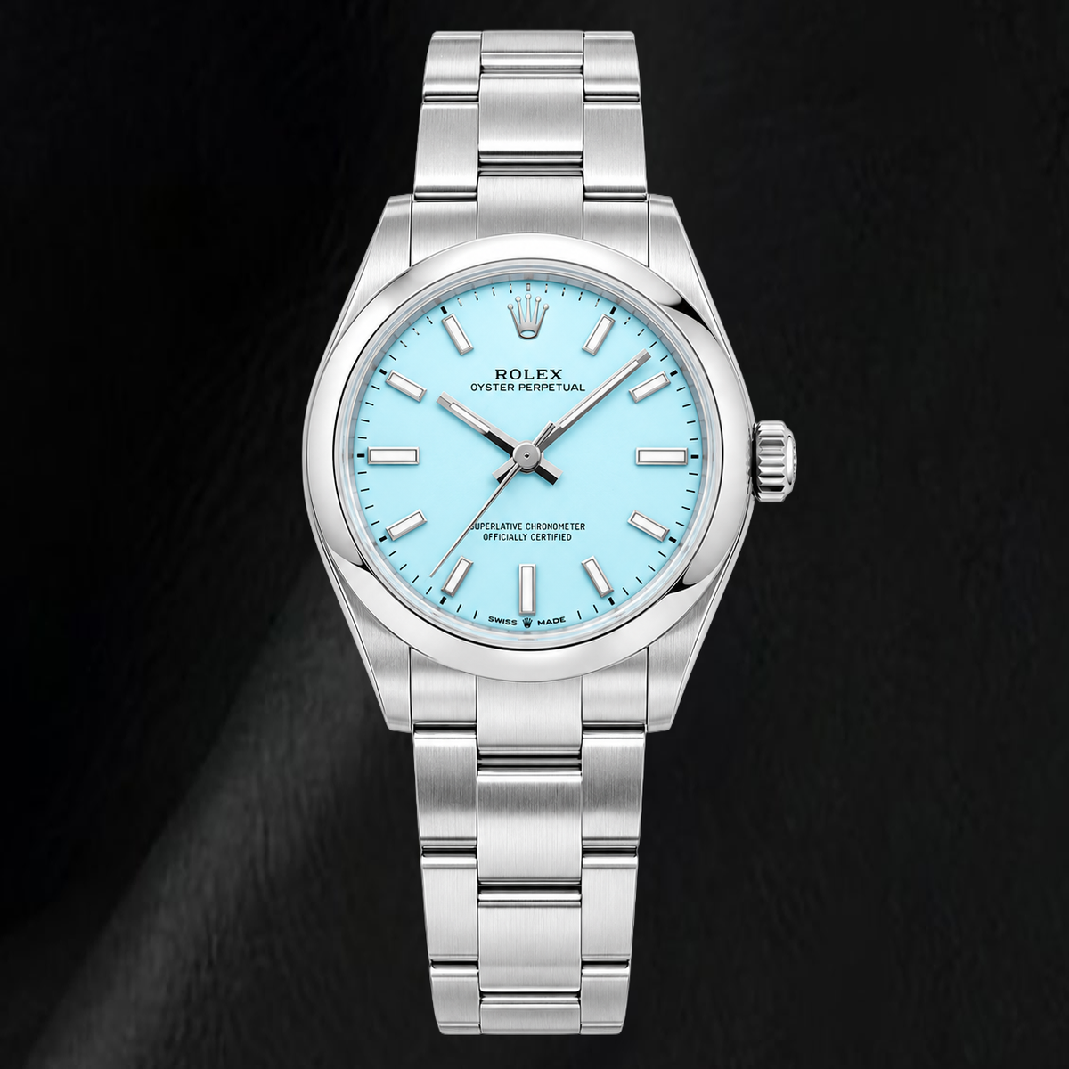Rolex Oyster Perpetual 277200 31mm Blue Stick Dial Stainless Steel Watch
