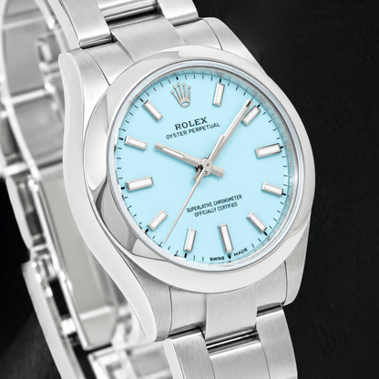 Rolex Oyster Perpetual 277200 31mm Blue Stick Dial Stainless Steel Watch