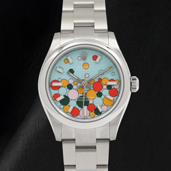 Rolex Oyster Perpetual 277200 31mm Turquoise Celebration Stick Dial Stainless Steel Watch
