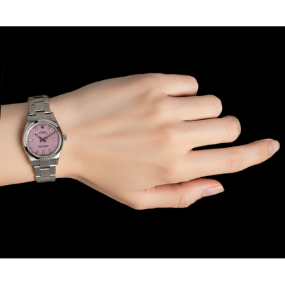 Rolex Oyster Perpetual 31mm Candy Pink Luminous Dial Stainless Steel Men's Watch P3