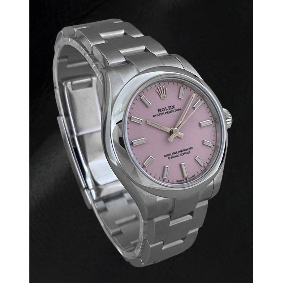 Rolex Oyster Perpetual 31mm Pink Candy Dial Stainless Steel Watch ...