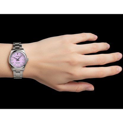 Rolex Oyster Perpetual 31mm Pink Candy Dial Stainless Steel Watch P5