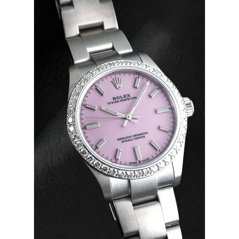Rolex Oyster Perpetual 31mm Pink Luminous Dial Ladies Watch ...