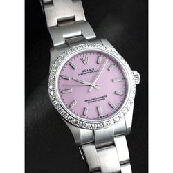 Rolex Oyster Perpetual 31mm Pink Luminous Dial Ladies Watch
