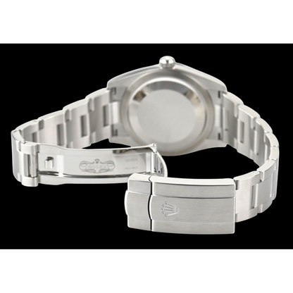 Rolex Oyster Perpetual 31mm Salmon Luminous Dial Ladies Steel Watch