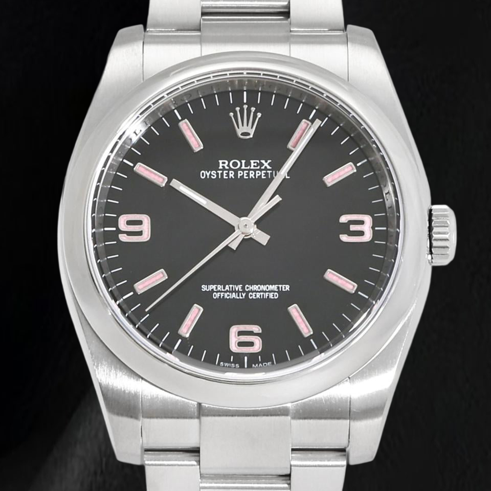 Rolex Oyster Perpetual 36mm 116000 Black Arabic Dial Stainless Steel Watch