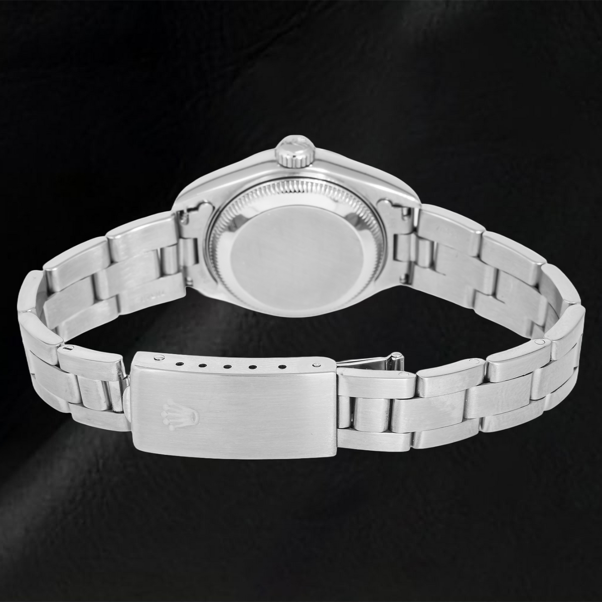 Rolex Oyster Perpetual 76094 26mm Black Arabic Dial Stainless Steel Oyster Bracelet Watch