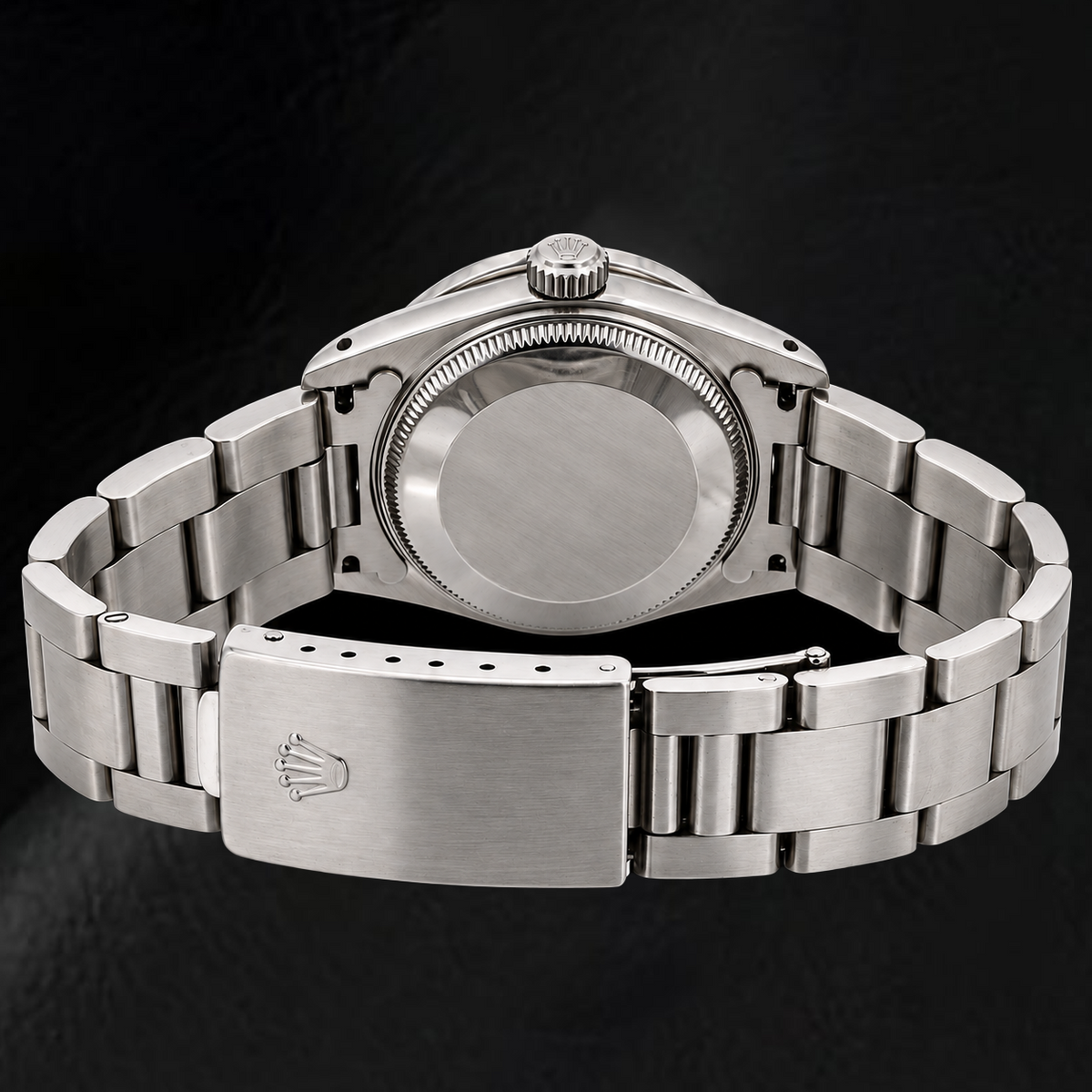 Rolex Oyster Perpetual 77080 31mm Black Arabic Dial Stainless Steel Watch