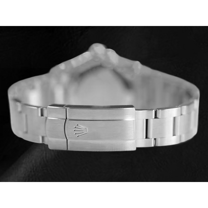 Rolex Oyster Perpetual Coral Red Luminous Dial Steel Watch