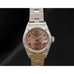 Rolex Oyster Perpetual Ladies 26mm 2002 Year Pink Arabic Dial Watch