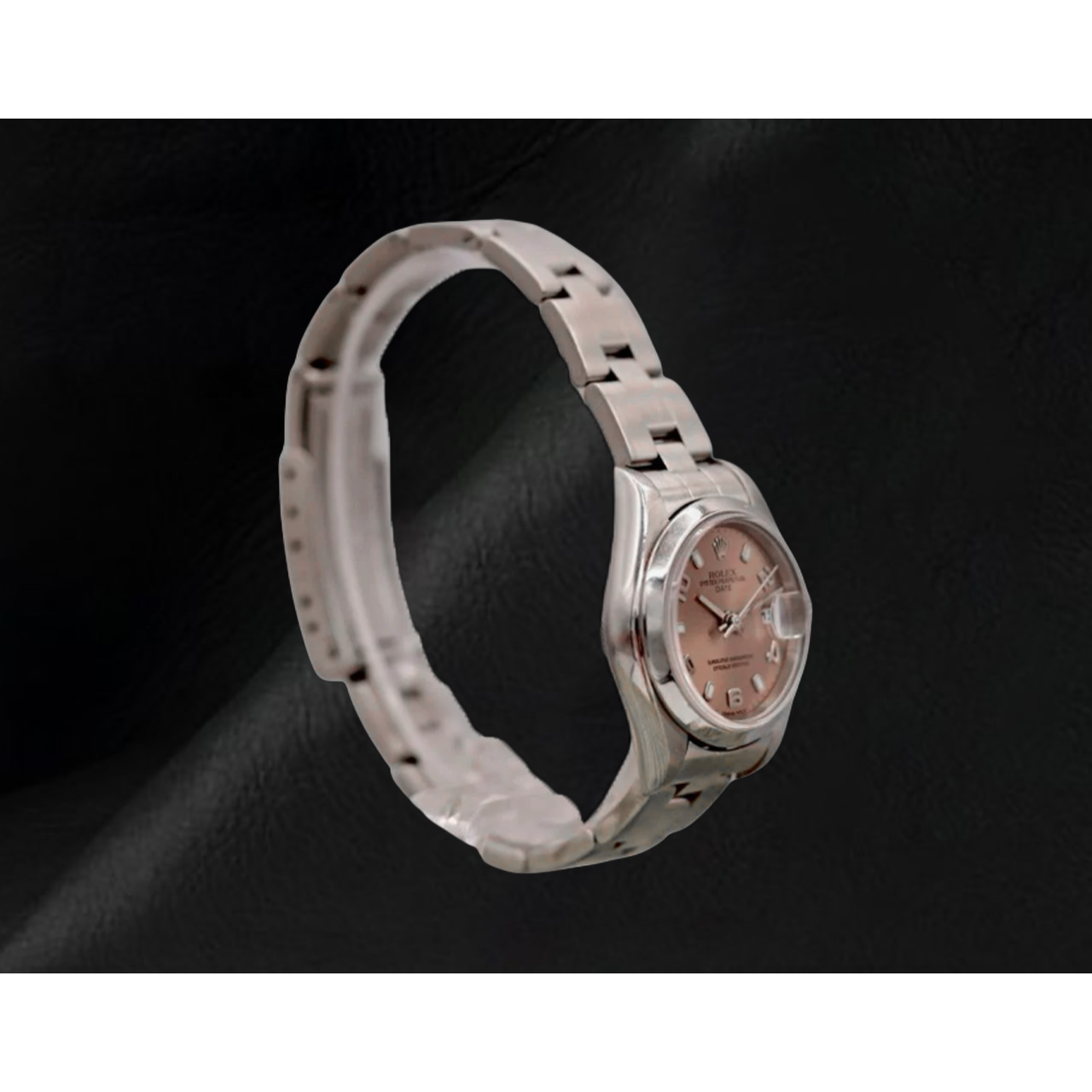 Rolex Oyster Perpetual Ladies 26mm 2002 Year Pink Arabic Dial Watch