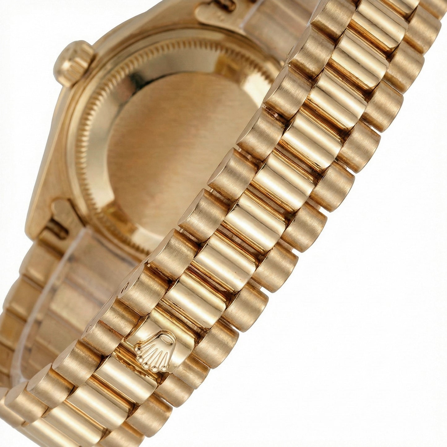 Rolex President Style Watch Blue Diamond Dial Bezel Datejust Yg