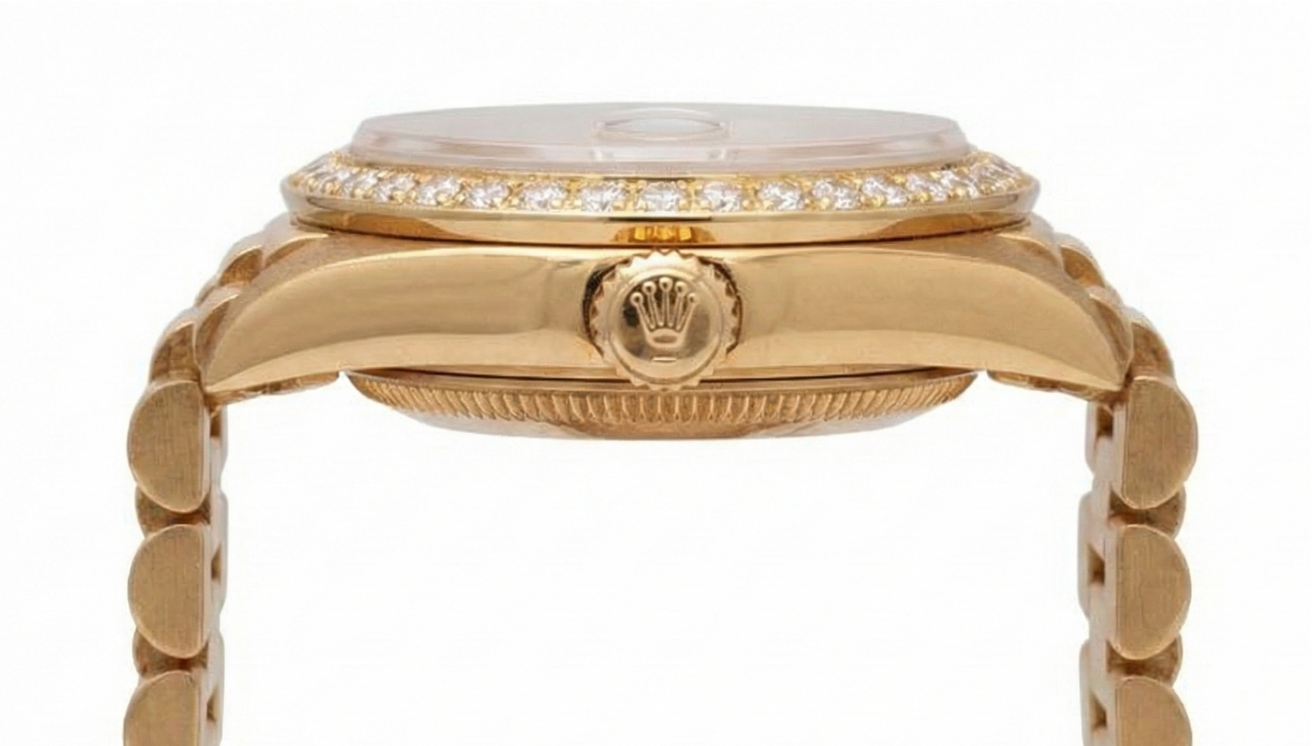 Rolex Presidential Style Watch Black Diamond Dial Bezel yg Datejust