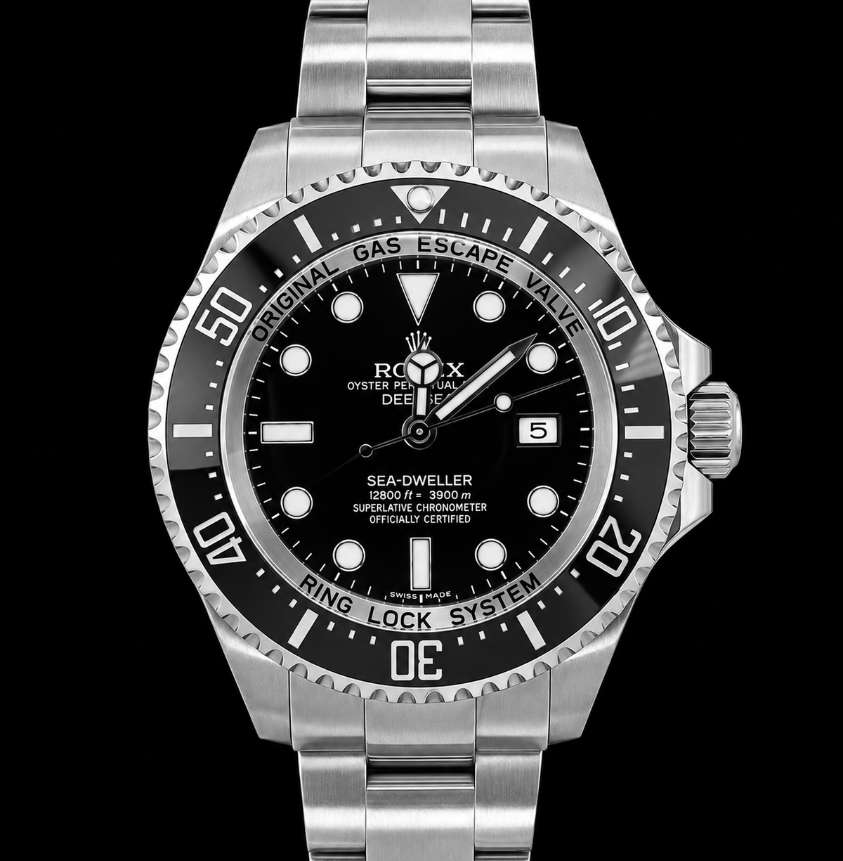 Rolex Sea-Dweller Deepsea 44mm 116660 Black Dial Stainless Steel Watch