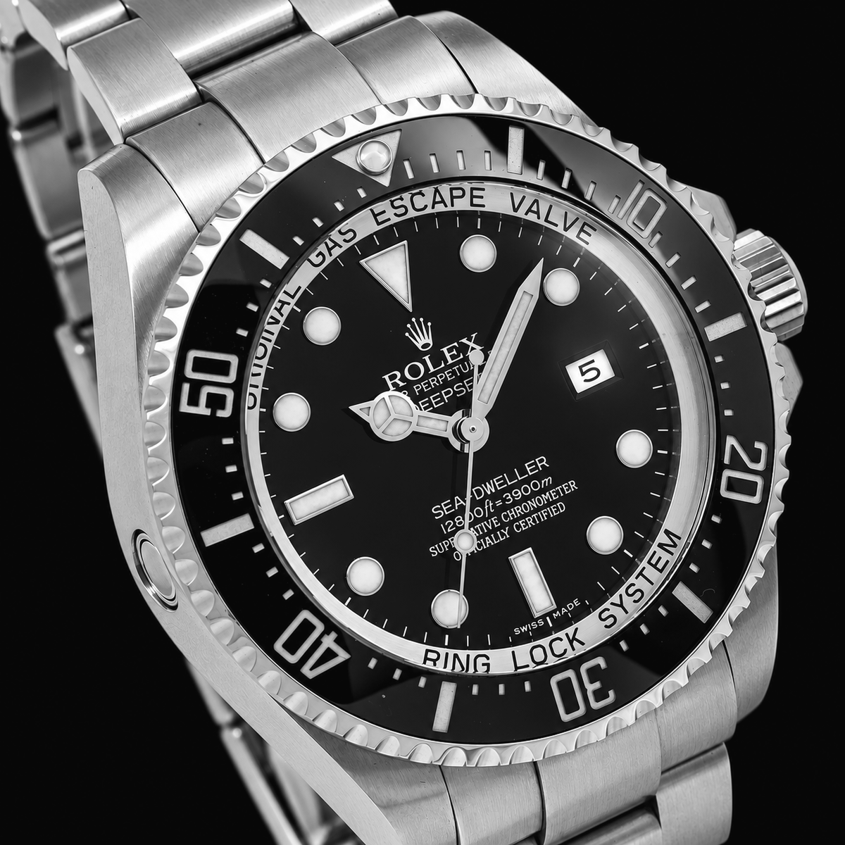 Rolex Sea-Dweller Deepsea 44mm 116660 Black Dial Stainless Steel Watch